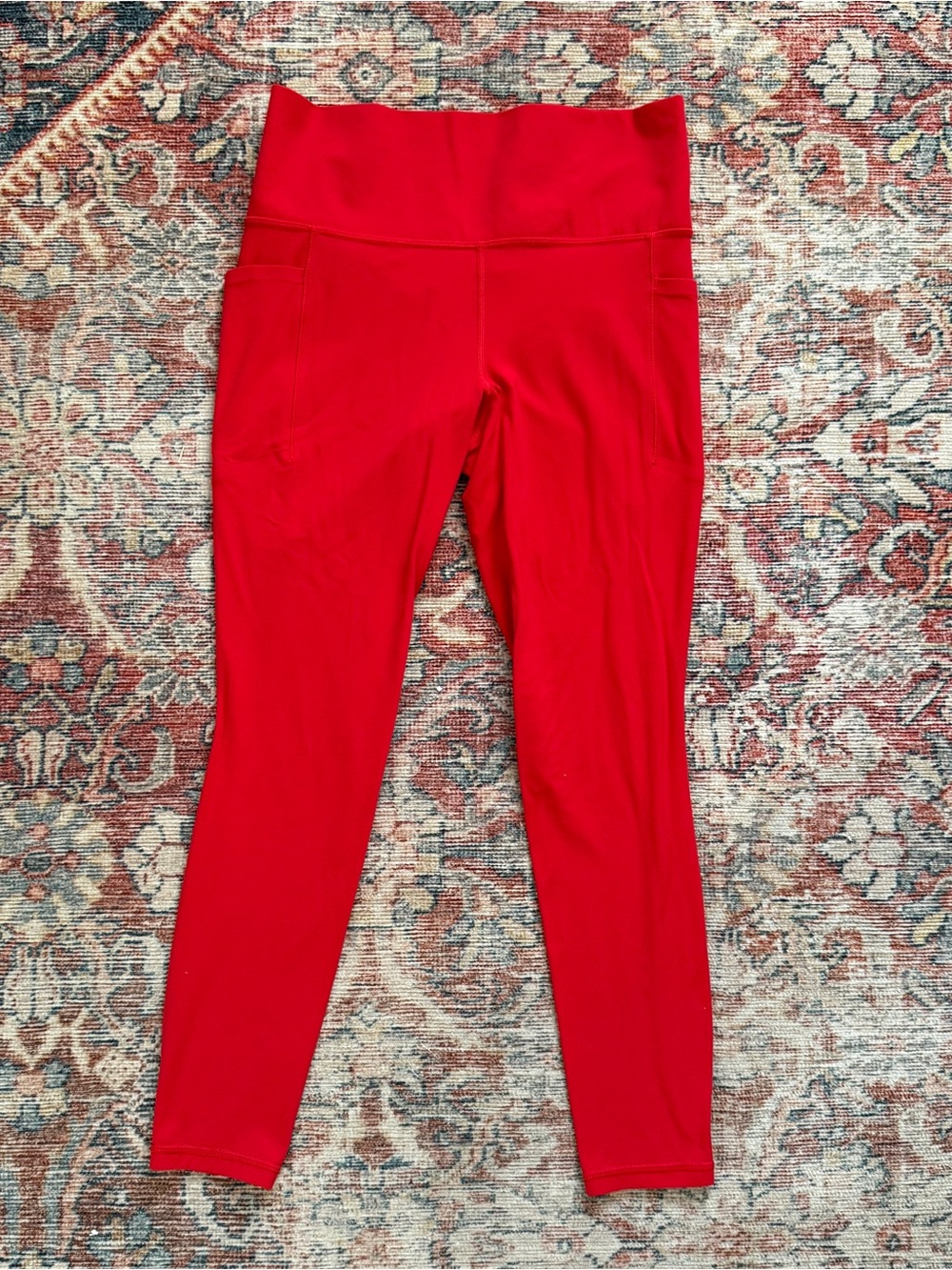 Athleta Bright Red High-Waist Performance Leggings